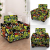 Abstract Graffiti Drips Print Armchair Cover-grizzshop