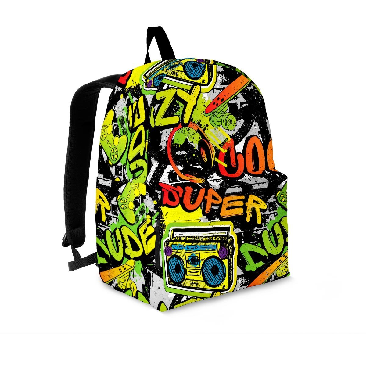 Abstract Graffiti Drips Print Backpack-grizzshop