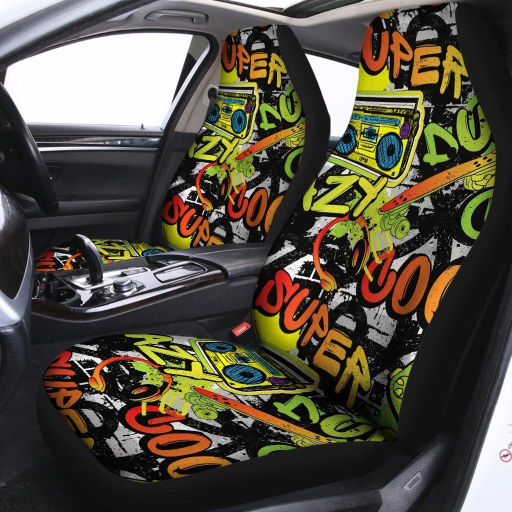 Abstract Graffiti Drips Print Car Seat Covers-grizzshop