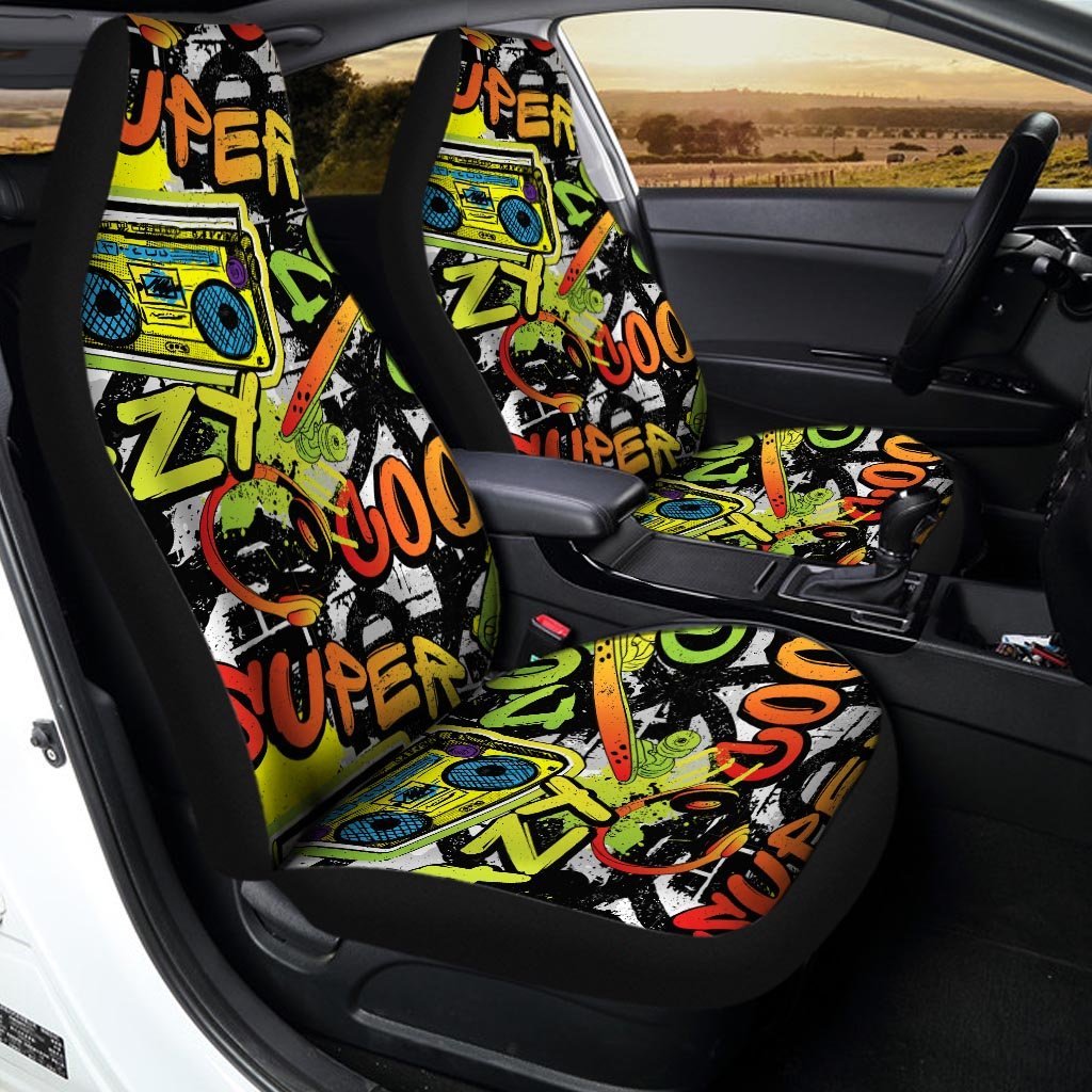 Abstract Graffiti Drips Print Car Seat Covers-grizzshop