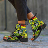 Abstract Graffiti Drips Print Men's Boots-grizzshop