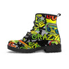 Abstract Graffiti Drips Print Men's Boots-grizzshop