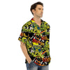 Abstract Graffiti Drips Print Men’s Hawaiian Shirt-grizzshop