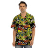 Abstract Graffiti Drips Print Men’s Hawaiian Shirt-grizzshop