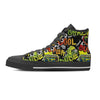 Abstract Graffiti Drips Print Men's High Top Shoes-grizzshop