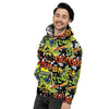 Abstract Graffiti Drips Print Men's Hoodie-grizzshop