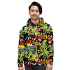 Abstract Graffiti Drips Print Men's Hoodie-grizzshop