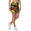 Abstract Graffiti Drips Print Mini Skirt-grizzshop