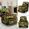 Abstract Graffiti Drips Print Recliner Cover-grizzshop