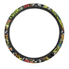 Abstract Graffiti Drips Print Steering Wheel Cover-grizzshop