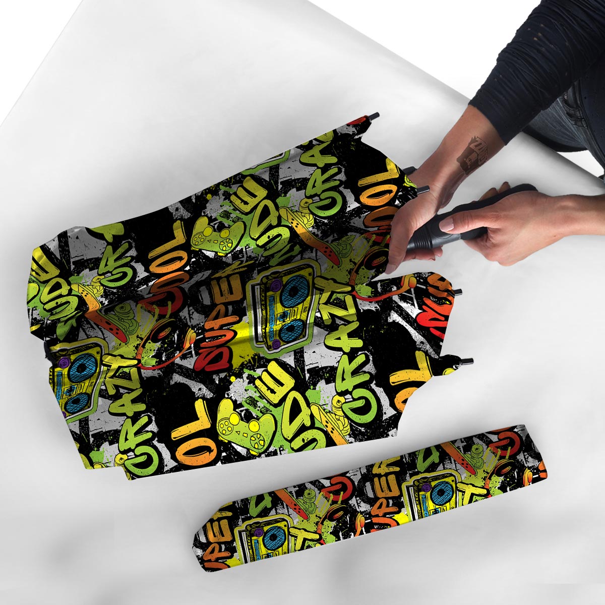 Abstract Graffiti Drips Print Umbrella-grizzshop