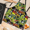 Abstract Graffiti Drips Print Women's Apron-grizzshop