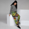 Abstract Graffiti Drips Print Women's Joggers-grizzshop