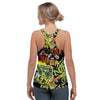 Abstract Graffiti Drips Print Women's Racerback Tank Top-grizzshop