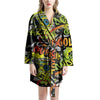 Abstract Graffiti Drips Print Women's Robe-grizzshop