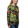 Abstract Graffiti Drips Print Women's Sweatshirt-grizzshop