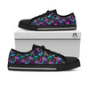 Abstract Graffiti Emoji Print Pattern Black Low Top Shoes-grizzshop