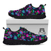 Abstract Graffiti Emoji Print Pattern Black Sneaker-grizzshop