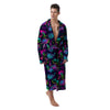 Abstract Graffiti Emoji Print Pattern Men's Robe-grizzshop