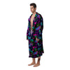 Abstract Graffiti Emoji Print Pattern Men's Robe-grizzshop