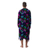 Abstract Graffiti Emoji Print Pattern Men's Robe-grizzshop