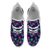 Abstract Graffiti Emoji Print Pattern White Athletic Shoes-grizzshop