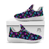 Abstract Graffiti Emoji Print Pattern White Athletic Shoes-grizzshop