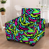 Abstract Graffiti Geometric Armchair Cover-grizzshop