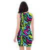 Abstract Graffiti Geometric Bodycon Dress-grizzshop