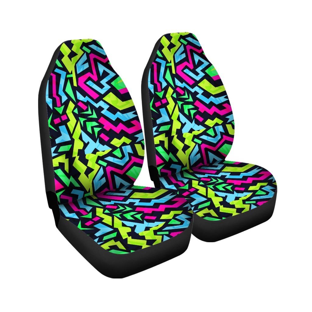 Abstract Graffiti Geometric Car Seat Covers-grizzshop