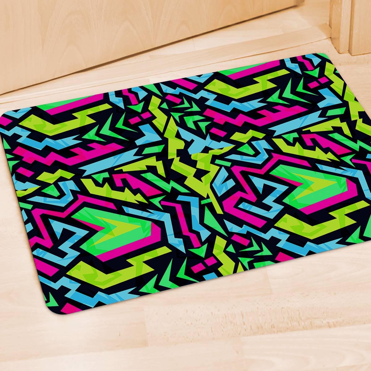 Abstract Graffiti Geometric Door Mat-grizzshop