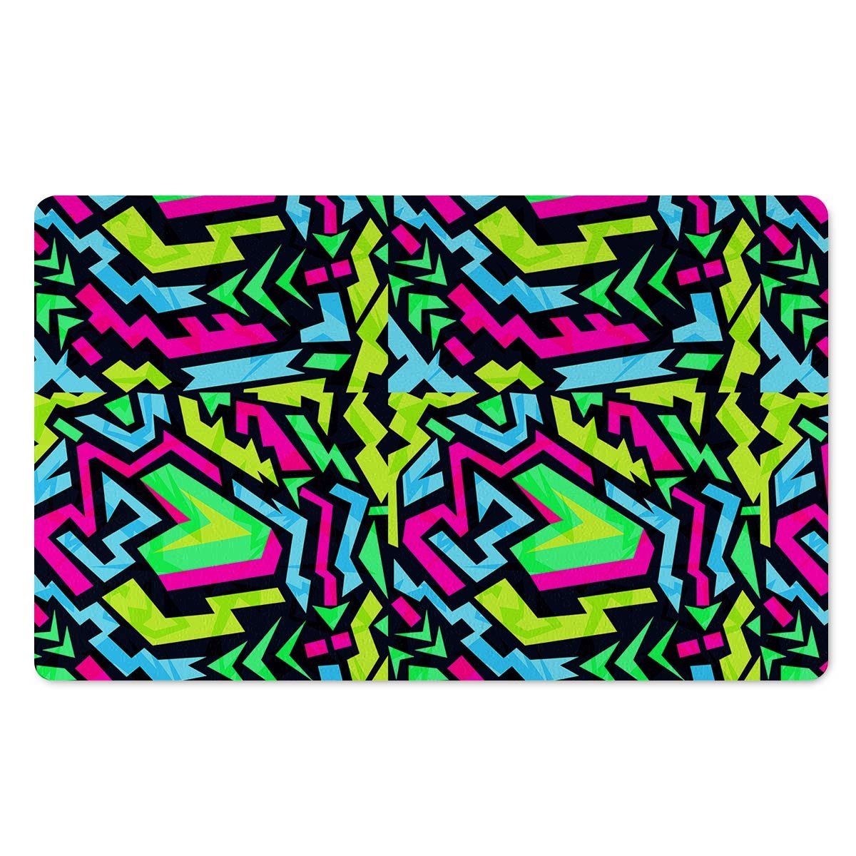 Abstract Graffiti Geometric Door Mat-grizzshop