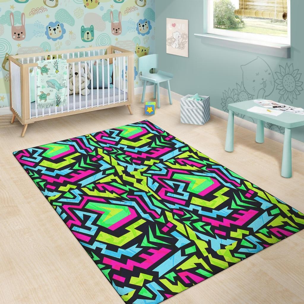 Abstract Graffiti Geometric Floor Mat-grizzshop