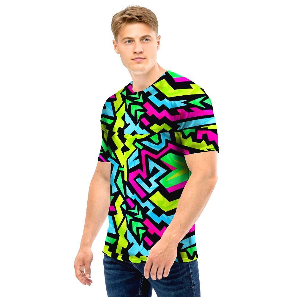 Abstract Graffiti Geometric Men T Shirt-grizzshop