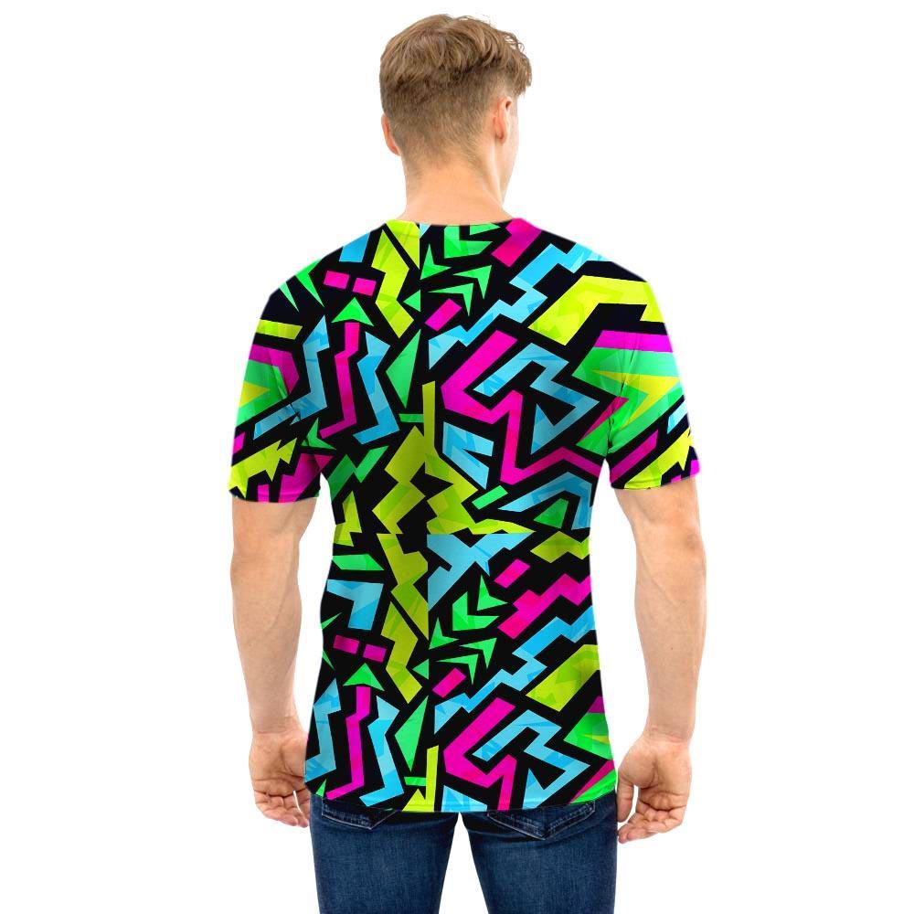 Abstract Graffiti Geometric Men T Shirt-grizzshop