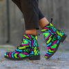 Abstract Graffiti Geometric Men's Boots-grizzshop