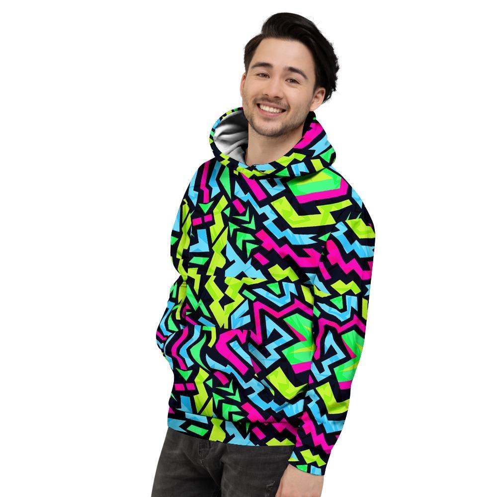 Abstract Graffiti Geometric Men's Hoodie-grizzshop