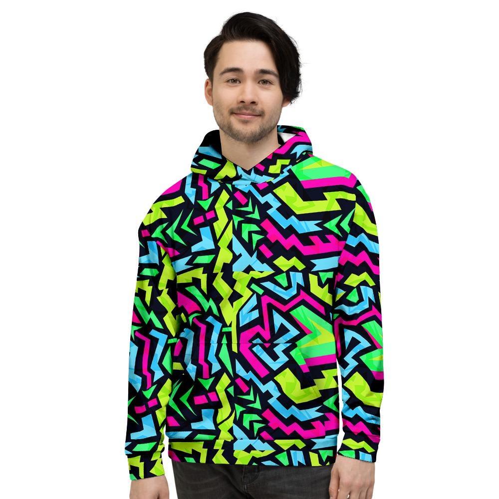 Abstract Graffiti Geometric Men's Hoodie-grizzshop