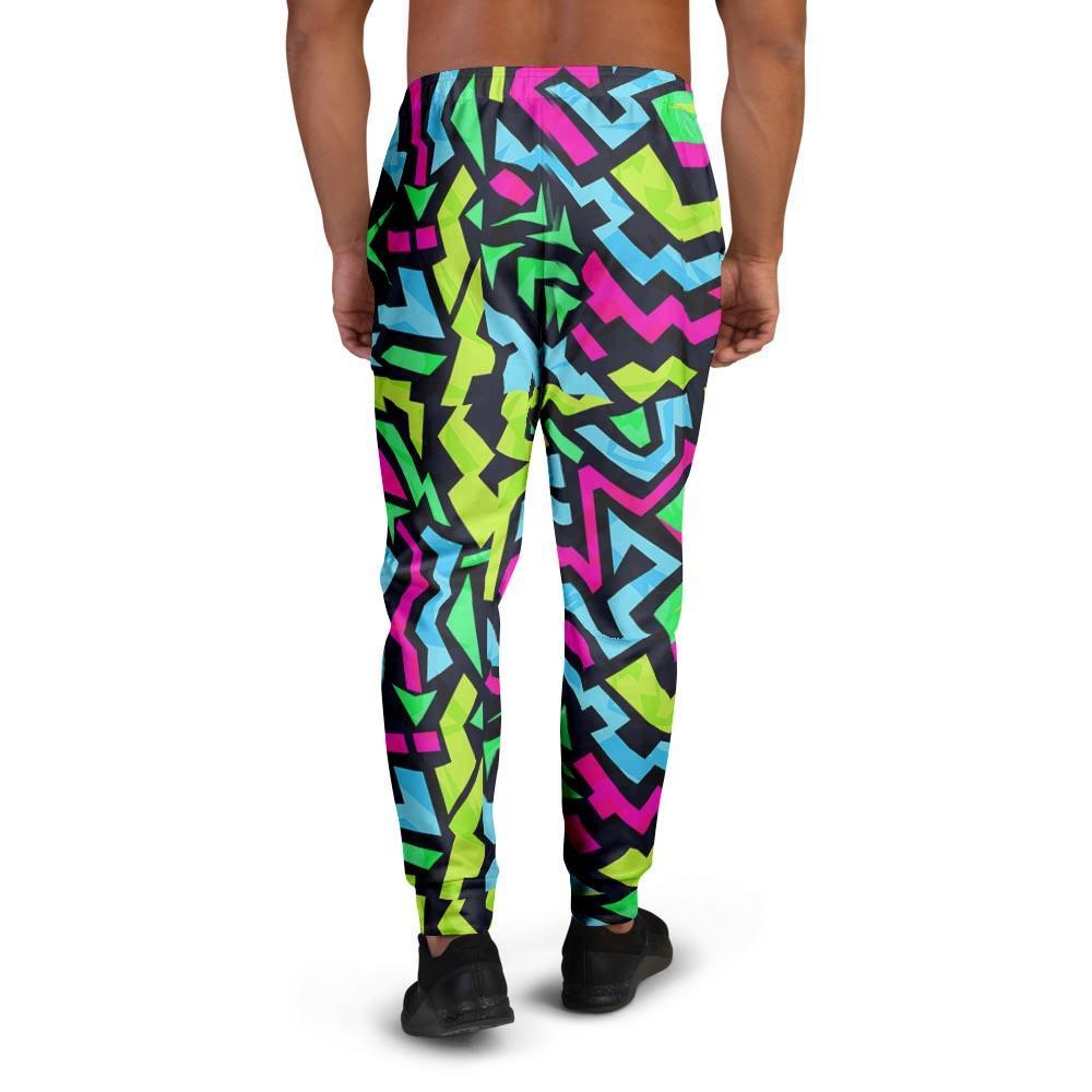 Abstract Graffiti Geometric Men's Joggers-grizzshop