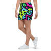 Abstract Graffiti Geometric Mini Skirt-grizzshop