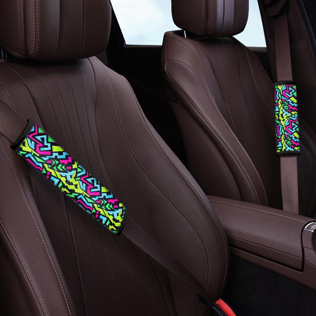 Abstract Graffiti Geometric Seat Belt Cover-grizzshop