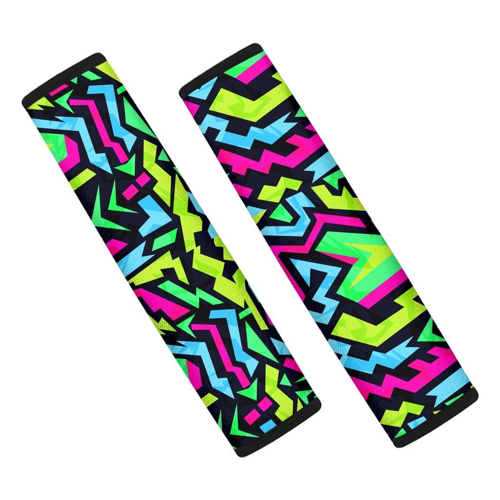 Abstract Graffiti Geometric Seat Belt Cover-grizzshop