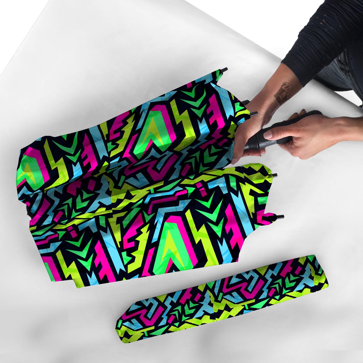 Abstract Graffiti Geometric Umbrella-grizzshop