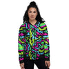 Load image into Gallery viewer, Abstract Graffiti Geometric Women&#39;s Bomber Jacket-grizzshop