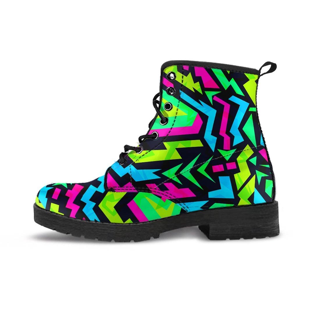 Abstract Graffiti Geometric Women's Boots-grizzshop
