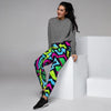 Abstract Graffiti Geometric Women's Joggers-grizzshop