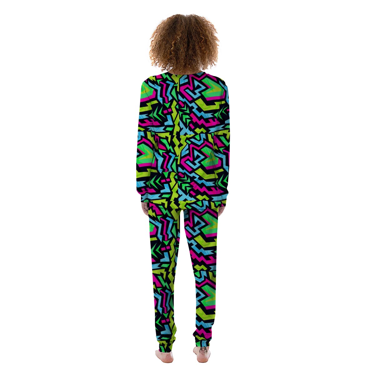 Abstract Graffiti Geometric Women's Pajamas-grizzshop