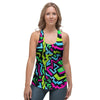 Abstract Graffiti Geometric Women's Racerback Tank Top-grizzshop