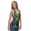 Abstract Graffiti Geometric Women's Racerback Tank Top-grizzshop