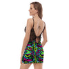 Abstract Graffiti Geometric Women's Sexy Night Dress-grizzshop